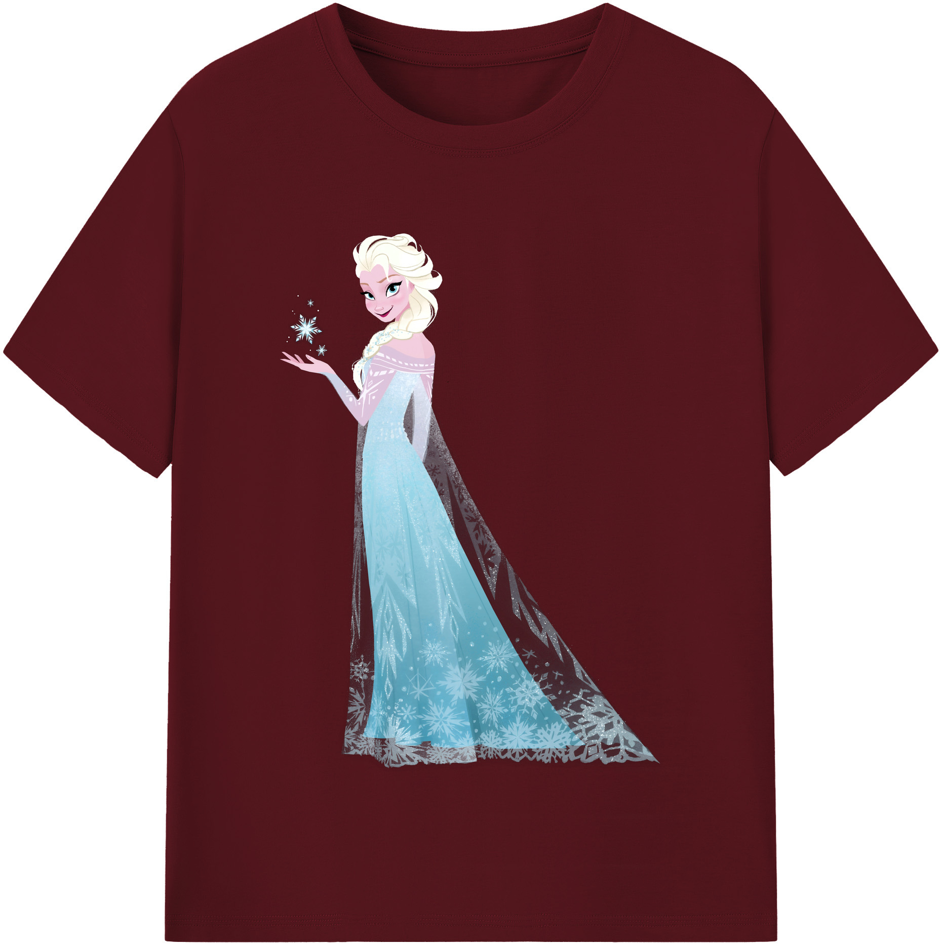 （画像用） アナと雪の女王 アンナ エルサ Frozen Anna Elsa 綿100％半袖Tシャツ（フロントプリント）